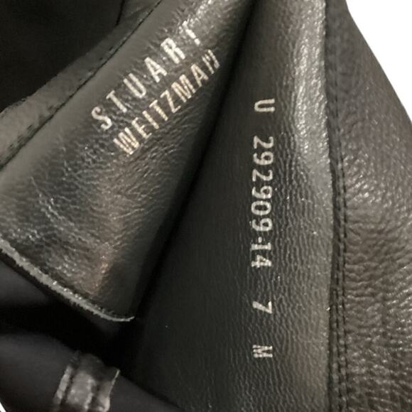 Stuart Weitzman 5050 Fringe Over The Knee Boot In Black Nappa Leather Size 7 - Picture 15 of 16